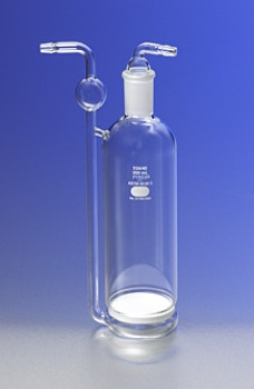 Corning® Pyrex® 350mL Gas Washing Bottle with Side Inlet and Coarse Fritted Disc