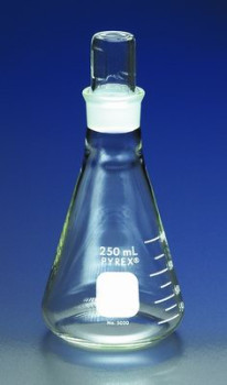 Corning® Pyrex® Narrow Mouth Erlenmeyer Flasks with ST Stopper