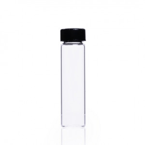 DWK Life Sciences (Kimble) Clear Vials with Black Phenolic Caps and Rubber Liners, 33 Expansion Glass