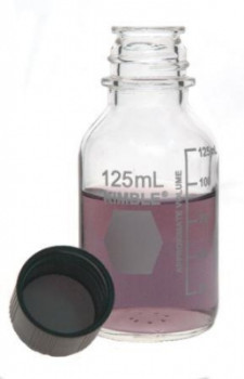 DWK Life Sciences (Kimble) Graduated Glass Media Bottles with Phenolic PTFE Rubber Lined Caps