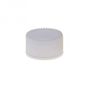 DWK Life Sciences (Kimble) White Urea Screw Thread Caps with PTFE-Faced Foam-Backed Rubber Liners