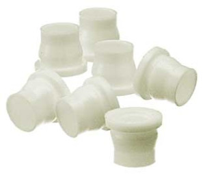 White Polyethylene Plug-Style Needle Closures