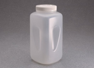 Nalgene™ Large Square Wide-Mouth HDPE Bottle