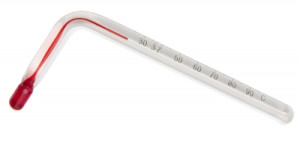 Durac™ Angled Liquid-in-Glass Thermometer, Organic Liquid Fill