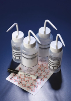 Azlon® DIY Safety Venting Wash Bottles, Wide Neck, LDPE