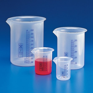 Polypropylene Low Form Griffin Beakers with Printed Graduations