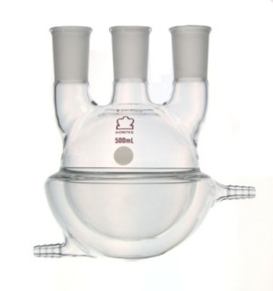 Jacketed Reaction Flasks with Three Vertical Necks