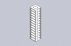 Aluminum Vertical Freezer Rack