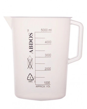 Abdos Printed PP and TPX Beakers with Handle